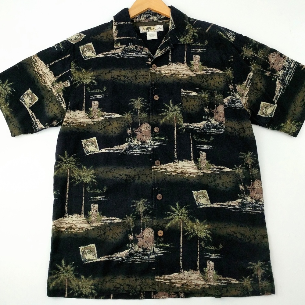 Joe Marlin | Earth Tones Hawaiian Tiki Button Up